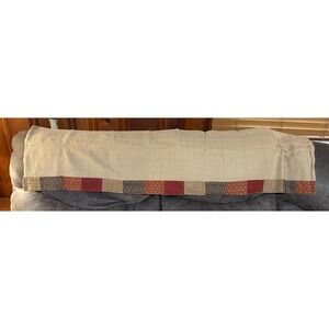 NEW Park Designs Ginger Spice Patchwork Burlap Farmhouse Valance 58" x 14" TubB6